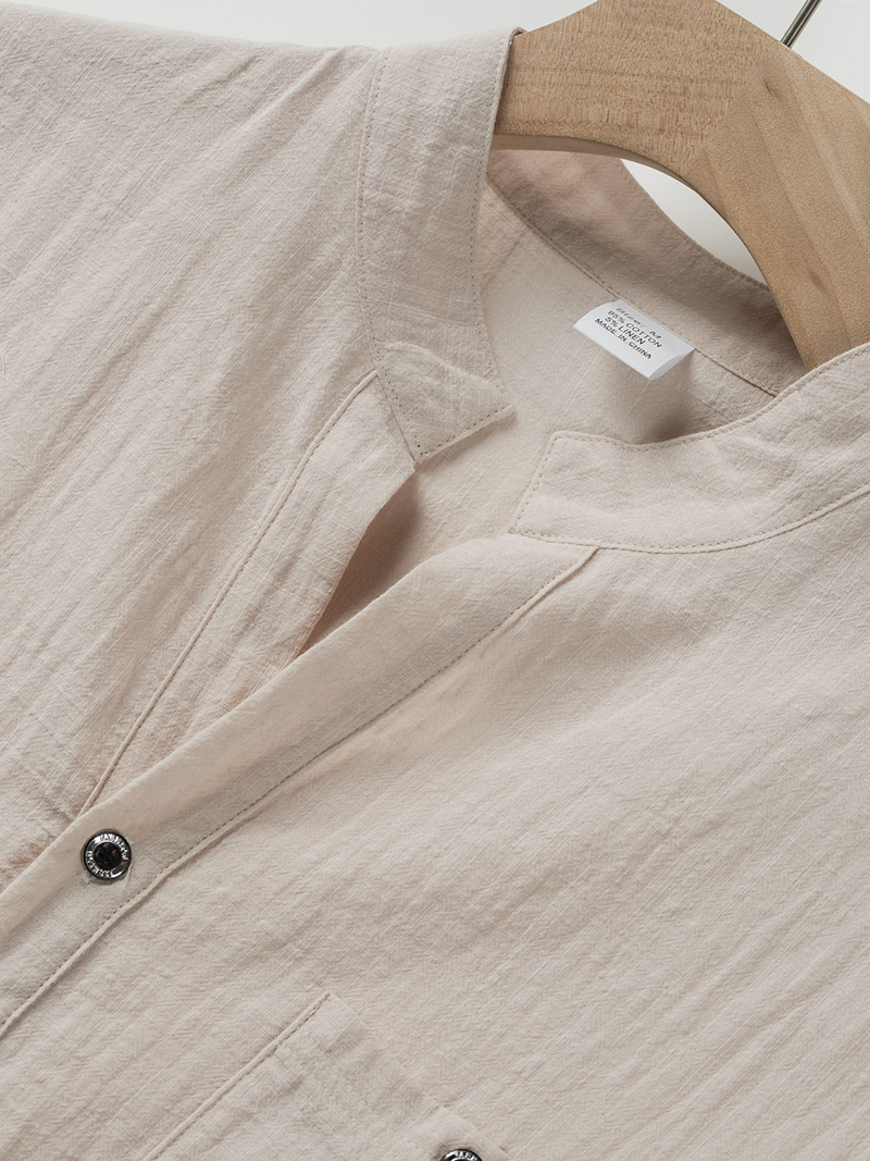 Men's Cotton Linen Henley Shir – Linen Shirt Breathable recenzja i cena