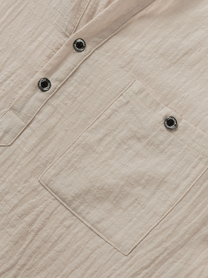 Men's Cotton Linen Henley Shir – Linen Shirt Breathable recenzja i cena