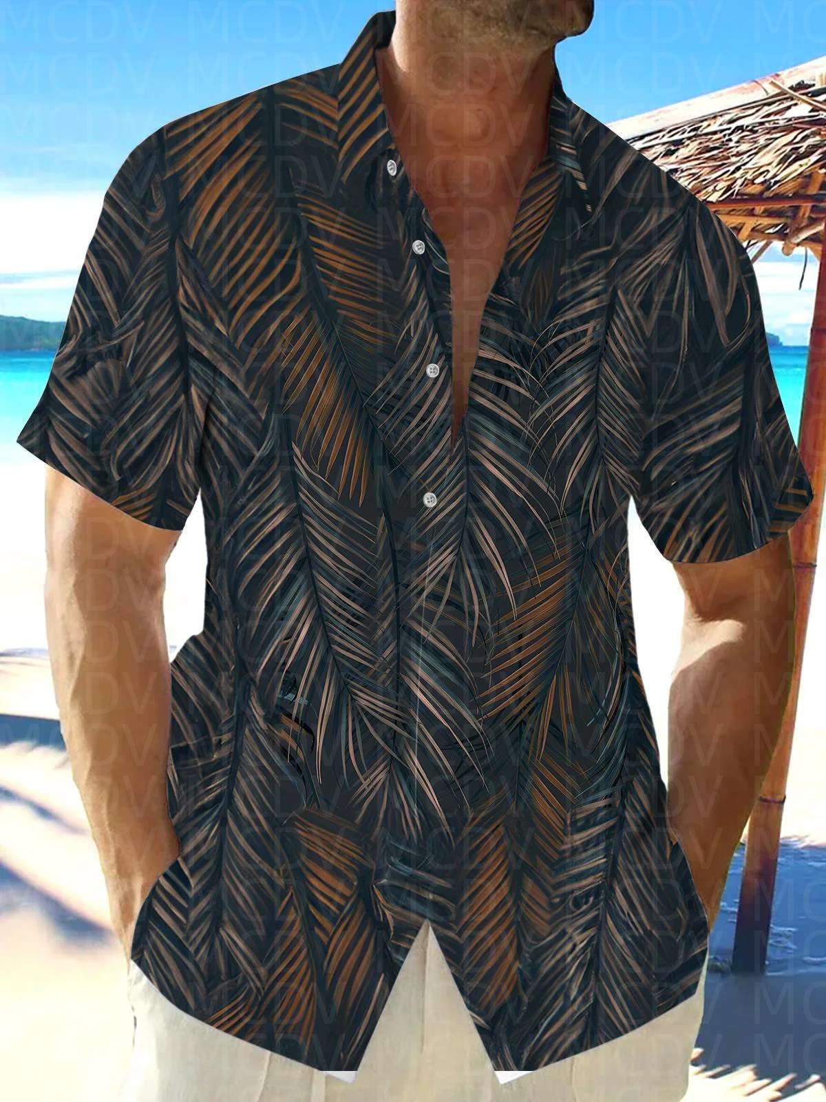 Cute Pattern Men's Hawaiian Sh – Shirt Camp Collar recenzja i cena