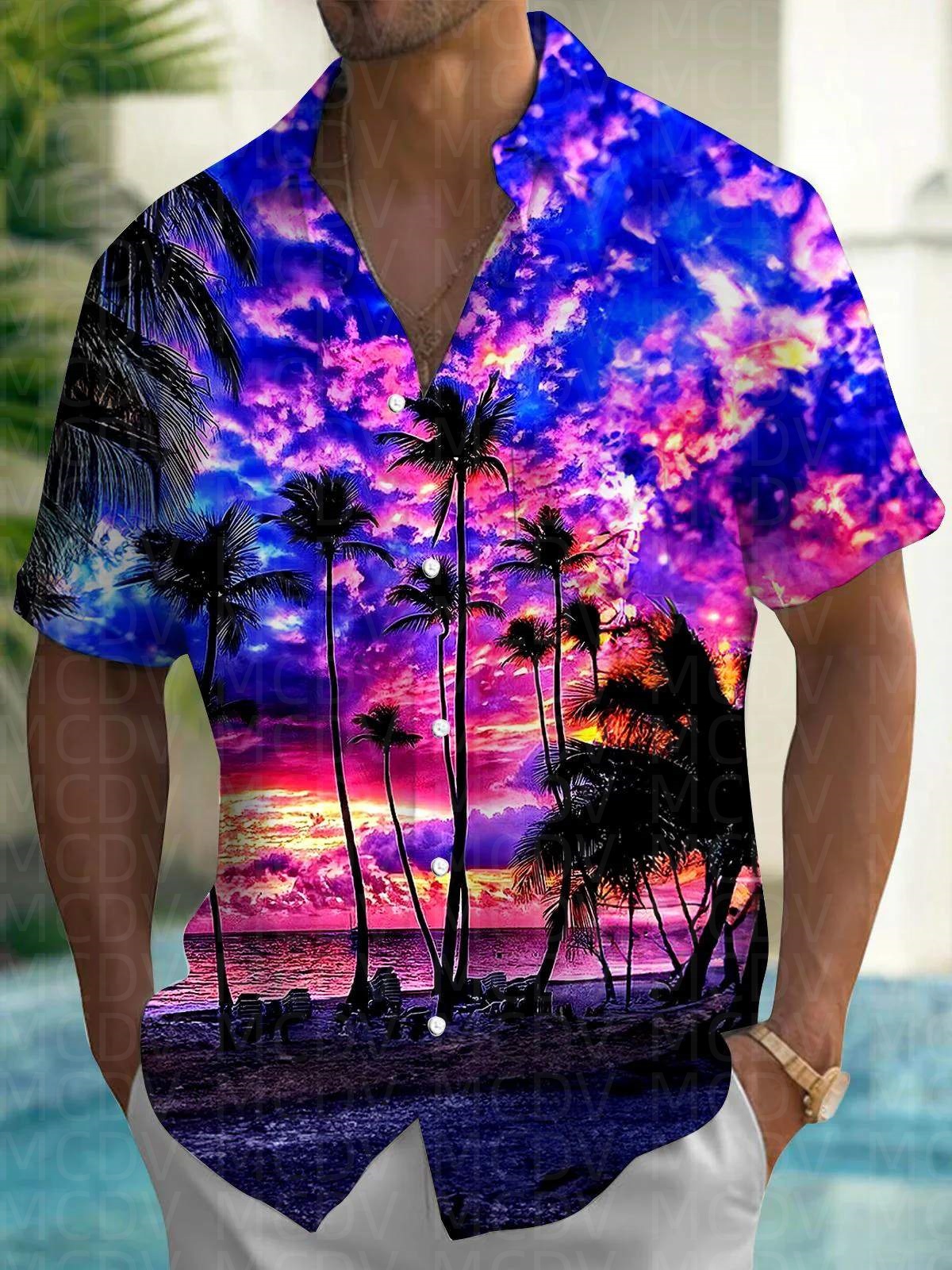 Cute Pattern Men's Hawaiian Sh – Shirt Camp Collar recenzja i cena