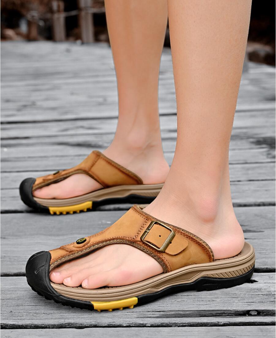 Genuine Leather Sandals Men Br – Flip Flop Leather Men recenzja i cena