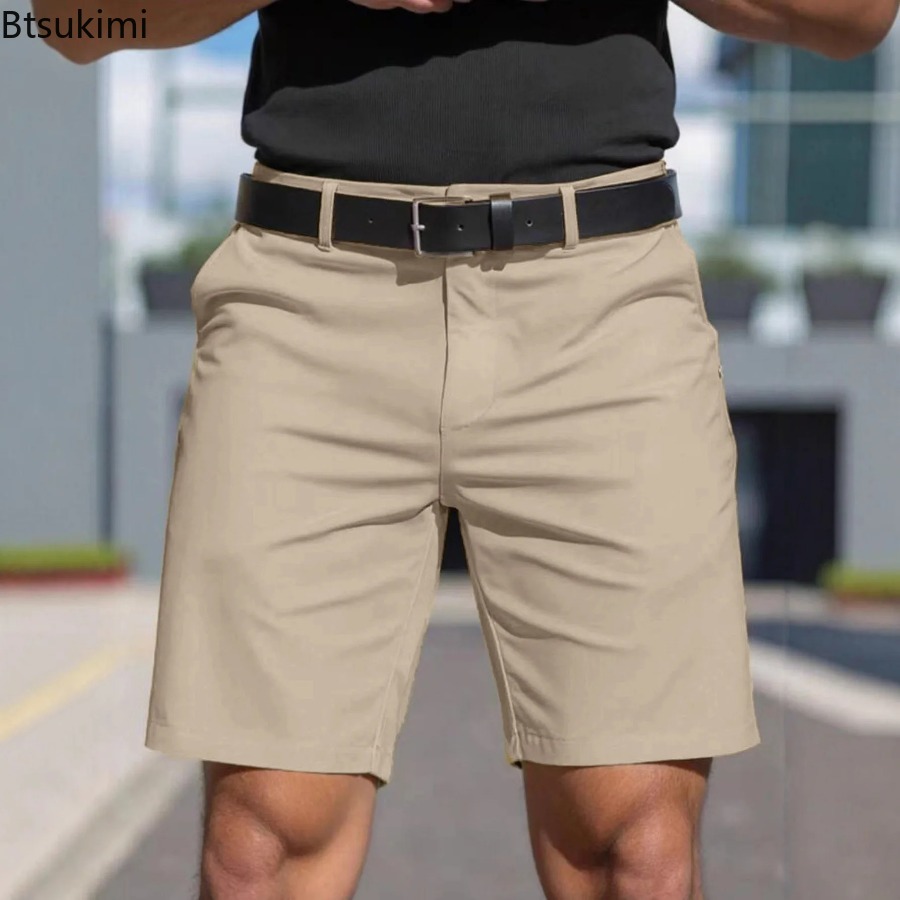 Summer New Mens Solid Slim Chi – Shorts Chino Slim recenzja i cena