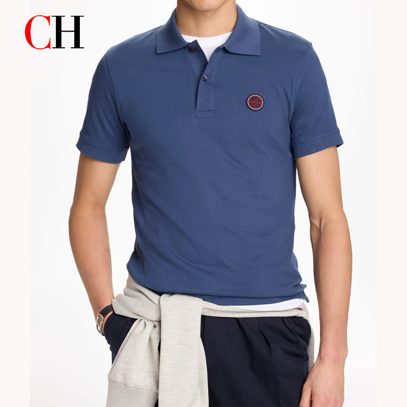 CH Red Accent Circular Rubber  – Polo Shirt Pique recenzja i cena