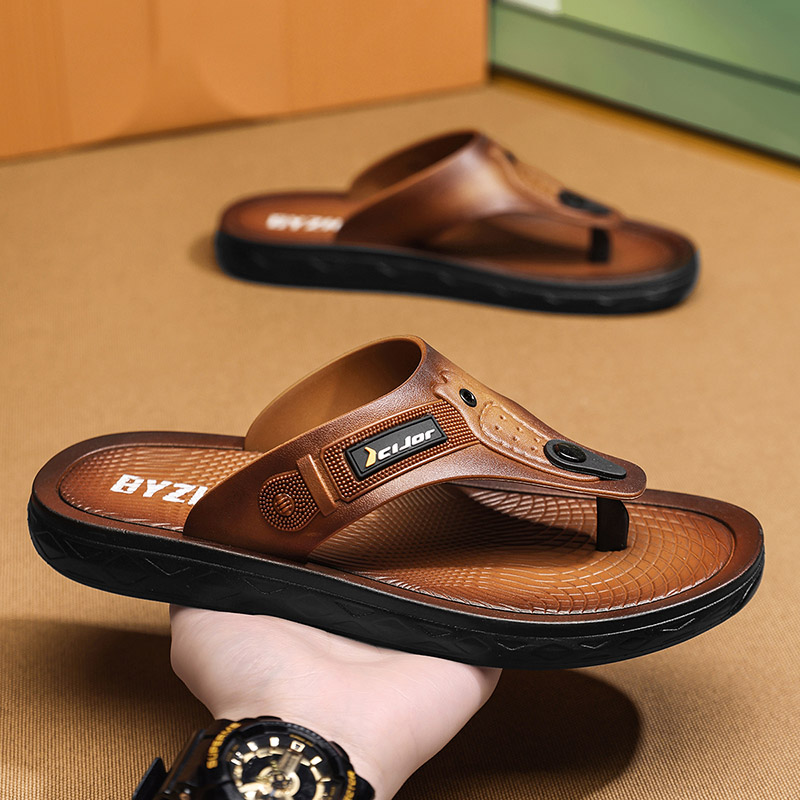 Beach Slippers Casual Outdoor  – Flip Flop Leather Men recenzja i cena