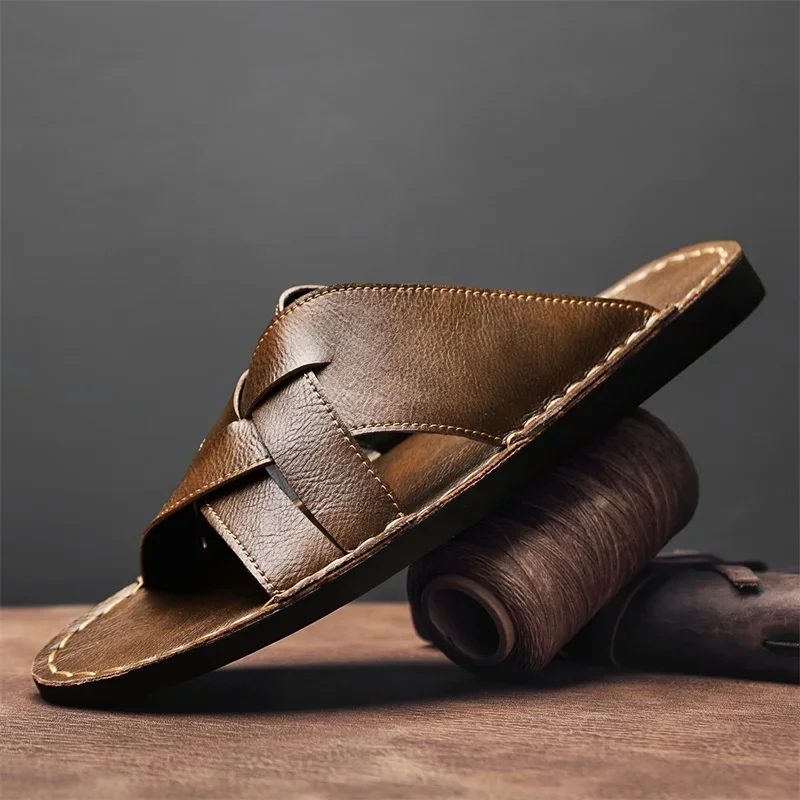 Genuine Leather Men Casual San – Flip Flop Leather Men recenzja i cena
