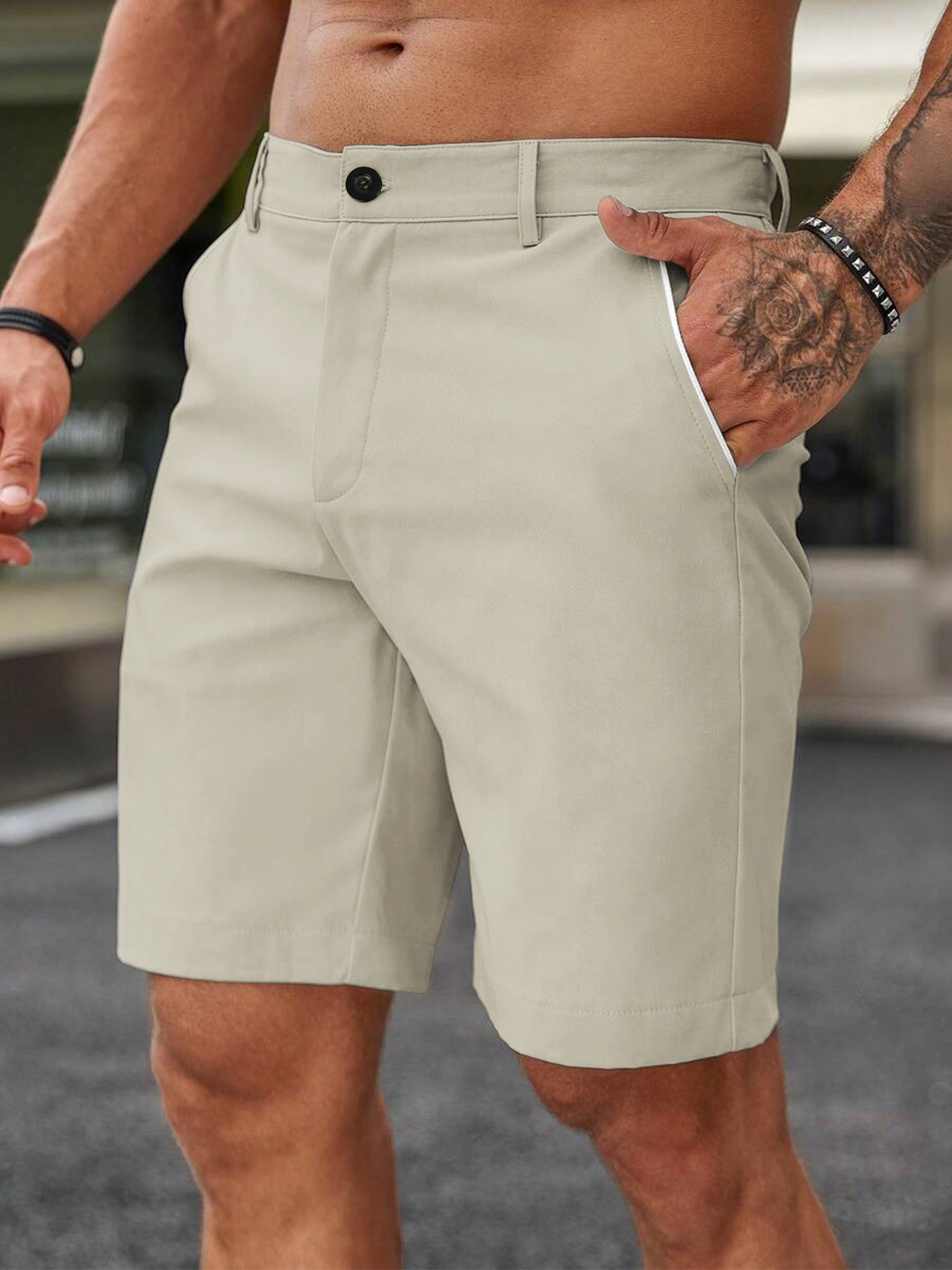 Men Fashion Slim Fit Chino Sho – Shorts Chino Slim recenzja i cena