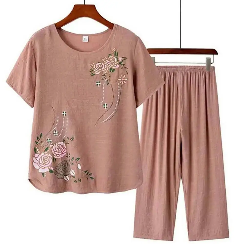 Middle-aged elderly women's sh – Linen Shirt Breathable recenzja i cena
