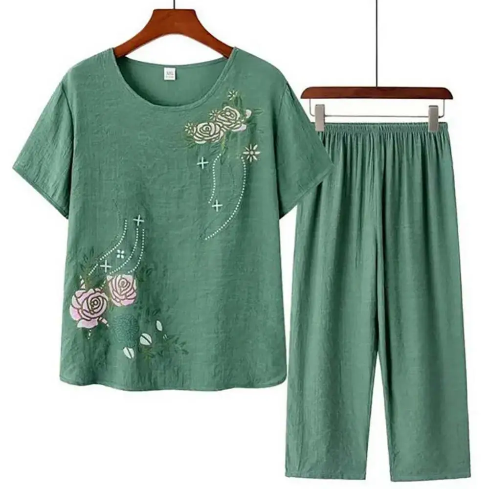 Middle-aged elderly women's sh – Linen Shirt Breathable recenzja i cena