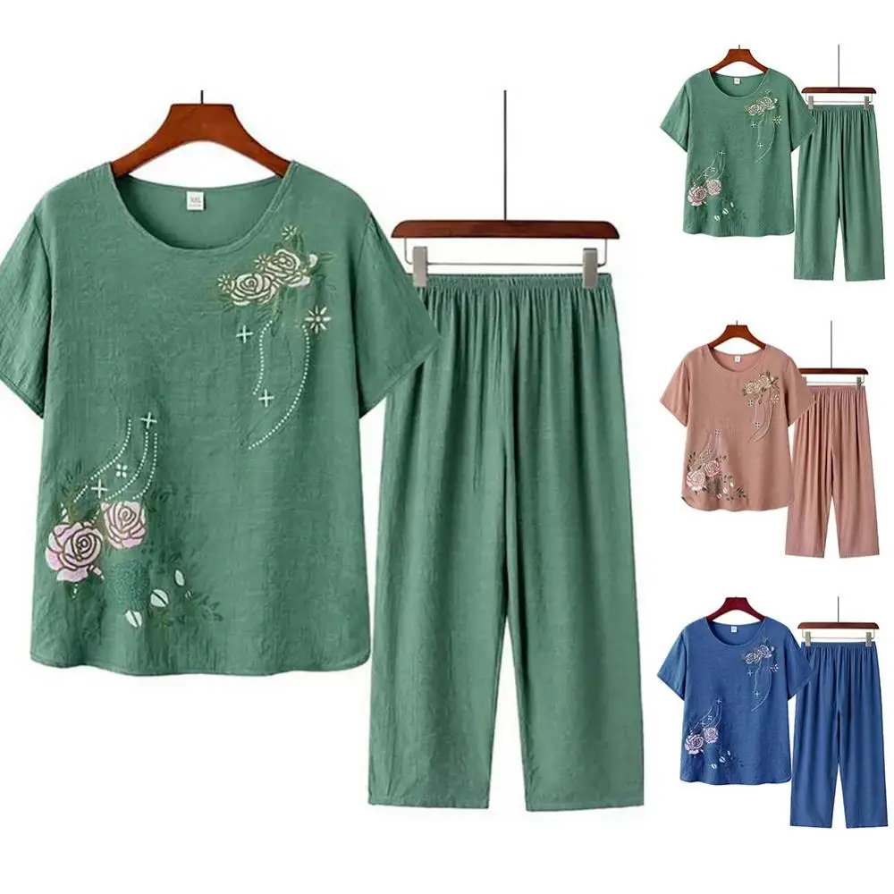 Middle-aged elderly women's sh – Linen Shirt Breathable recenzja i cena