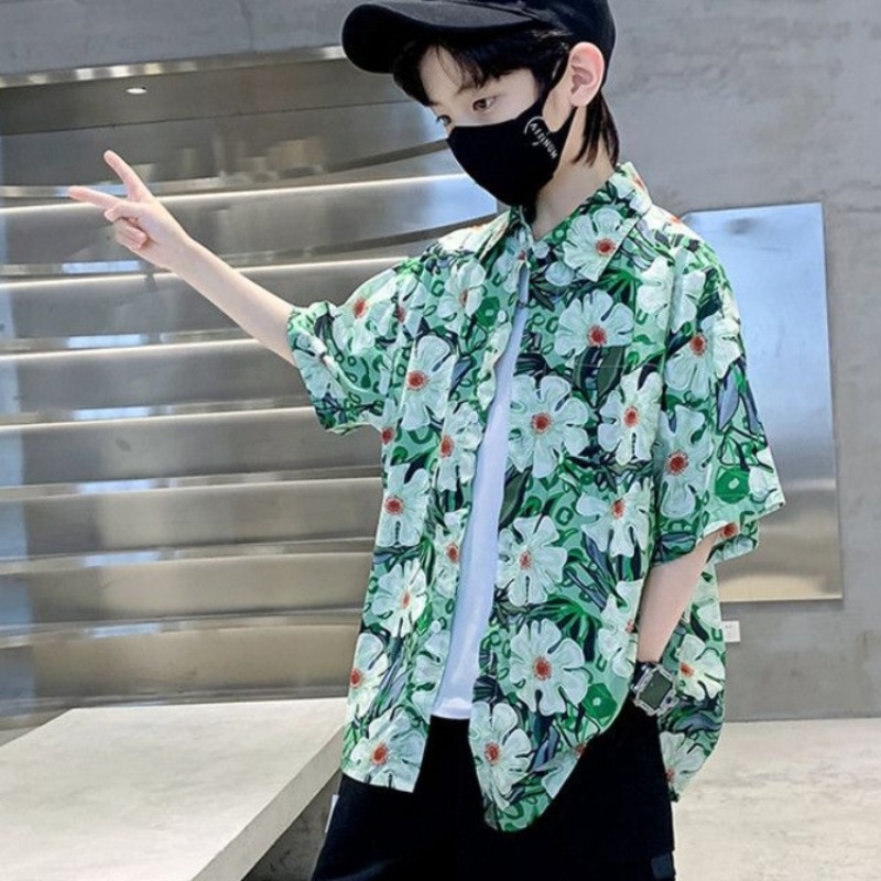 Boys' Floral Shirt Summer Set  – Resort Shirt Floral recenzja i cena