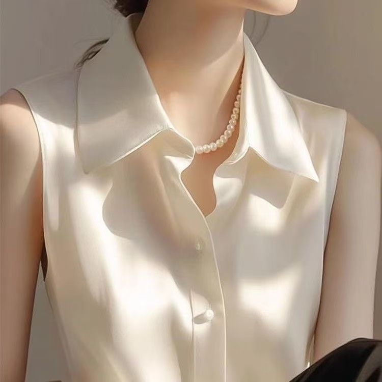 French Satin POLO Collar Sleev – Shirt Camp Collar recenzja i cena