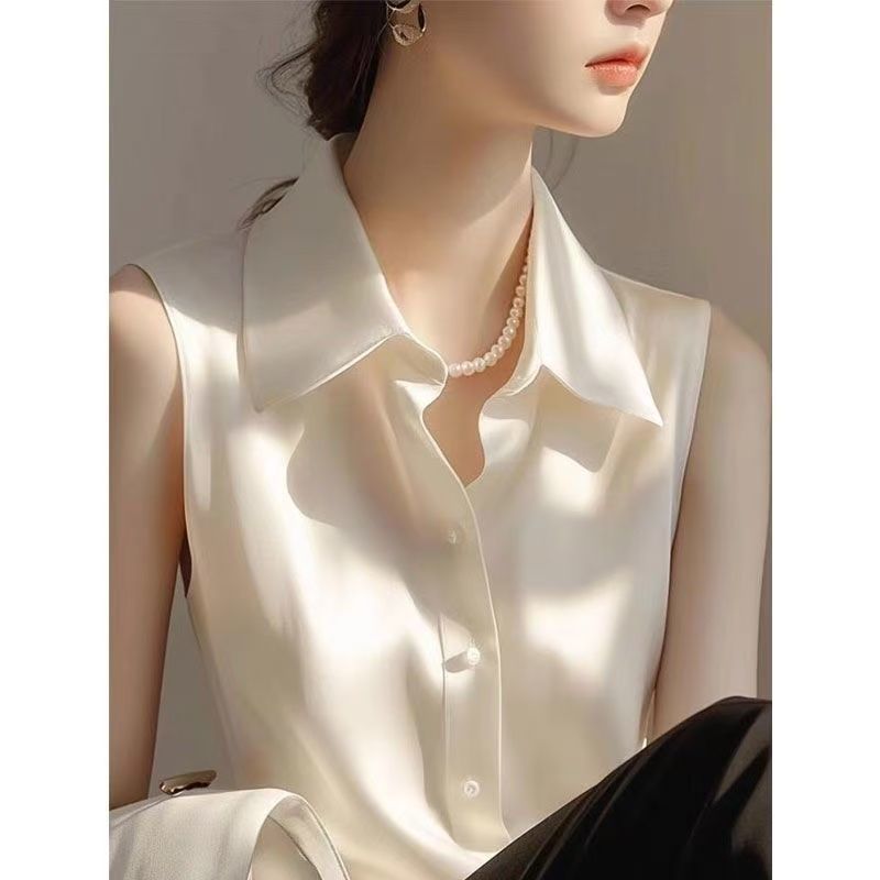 French Satin POLO Collar Sleev – Shirt Camp Collar recenzja i cena
