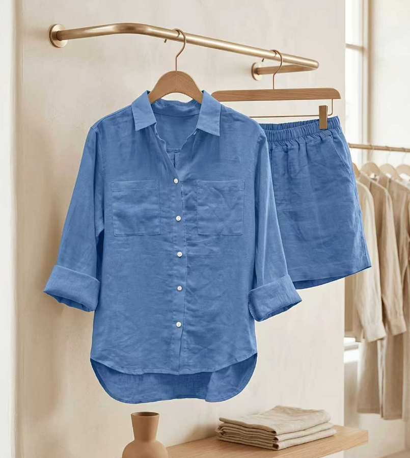 Summer Cotton Linen Casual Hom – Linen Shirt Breathable recenzja i cena