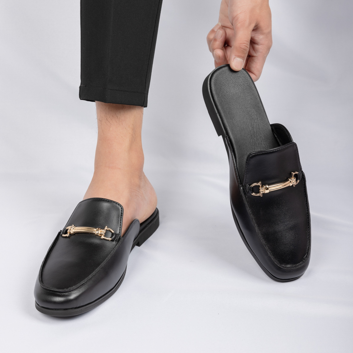 Fashion Men's Slip-on Half Sli – Flip Flop Leather Men recenzja i cena