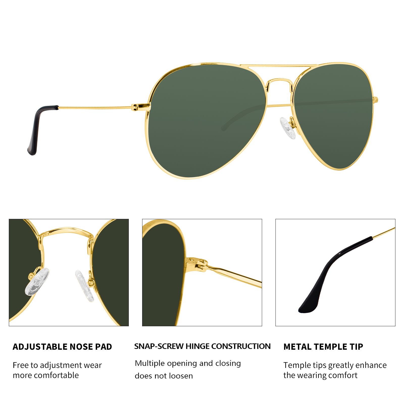 MAXJULI Classic Aviator Polari – Sunglasses Aviator Polarized recenzja i cena