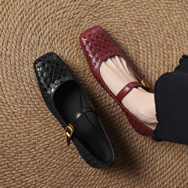 Woven Flat Bottom Mary Jane Wo – Casual Sandal Leather recenzja i cena