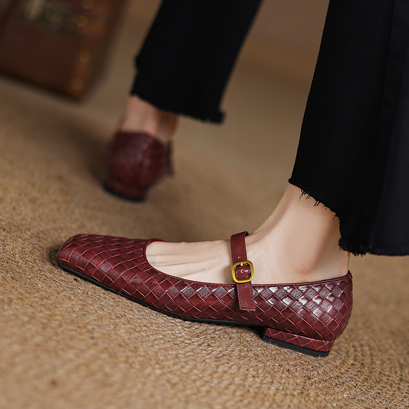 Woven Flat Bottom Mary Jane Wo – Casual Sandal Leather recenzja i cena