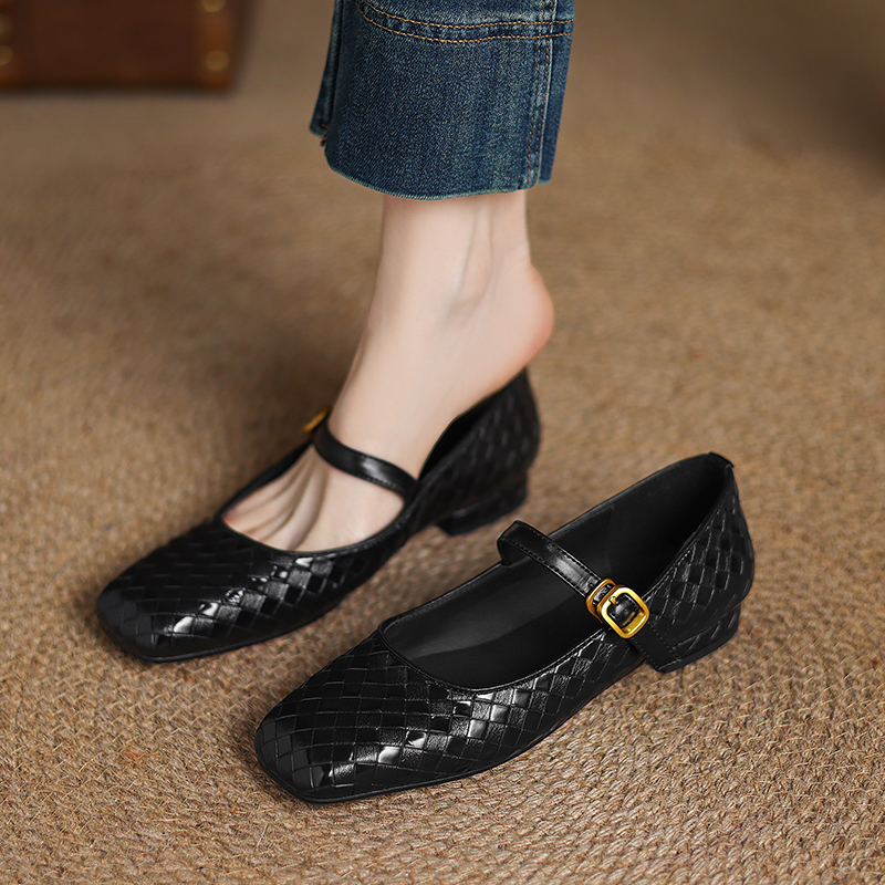 Woven Flat Bottom Mary Jane Wo – Casual Sandal Leather recenzja i cena