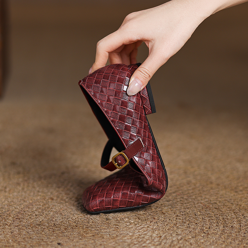 Woven Flat Bottom Mary Jane Wo – Casual Sandal Leather recenzja i cena