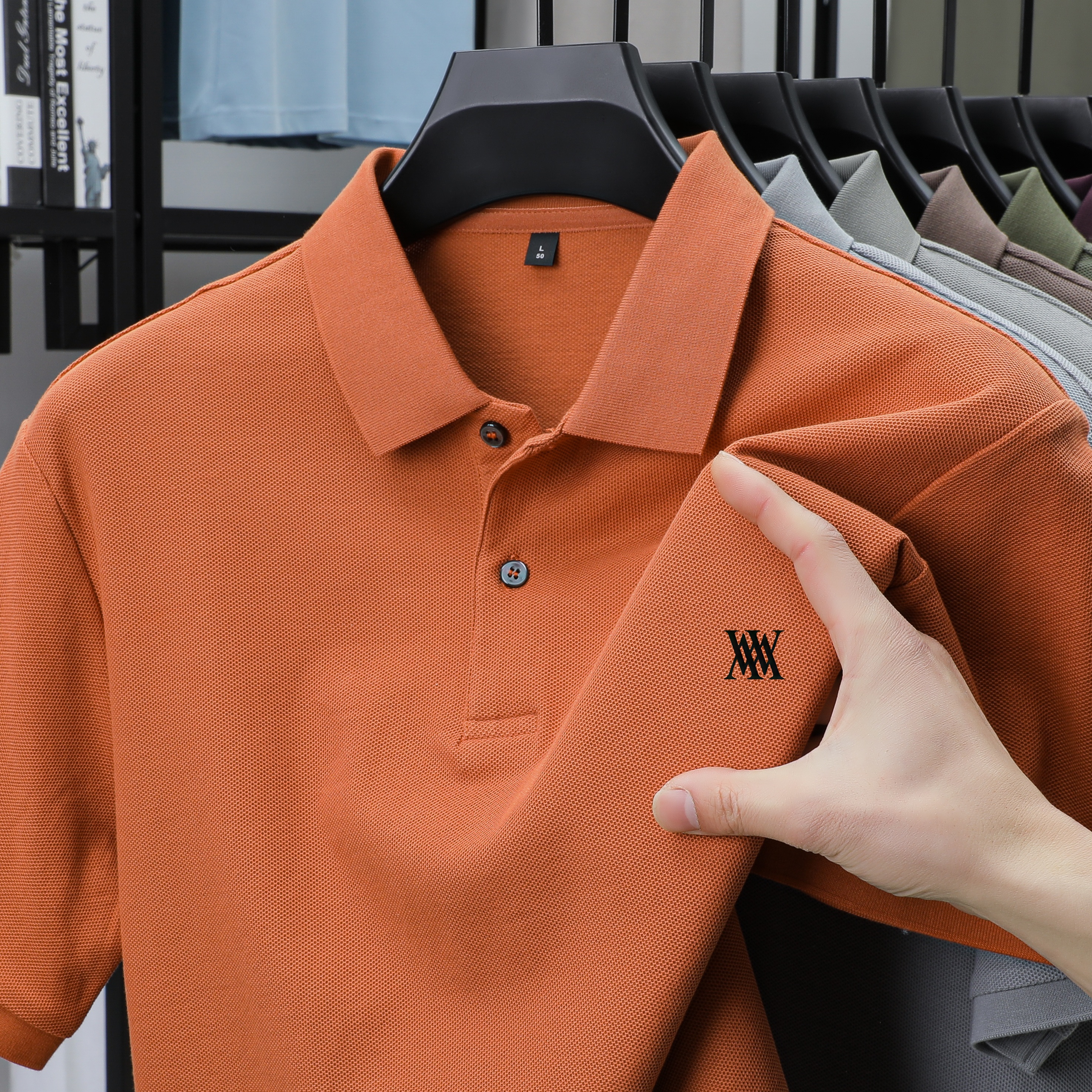 Men Classic Solid Crew Neck Po – Polo Shirt Pique recenzja i cena