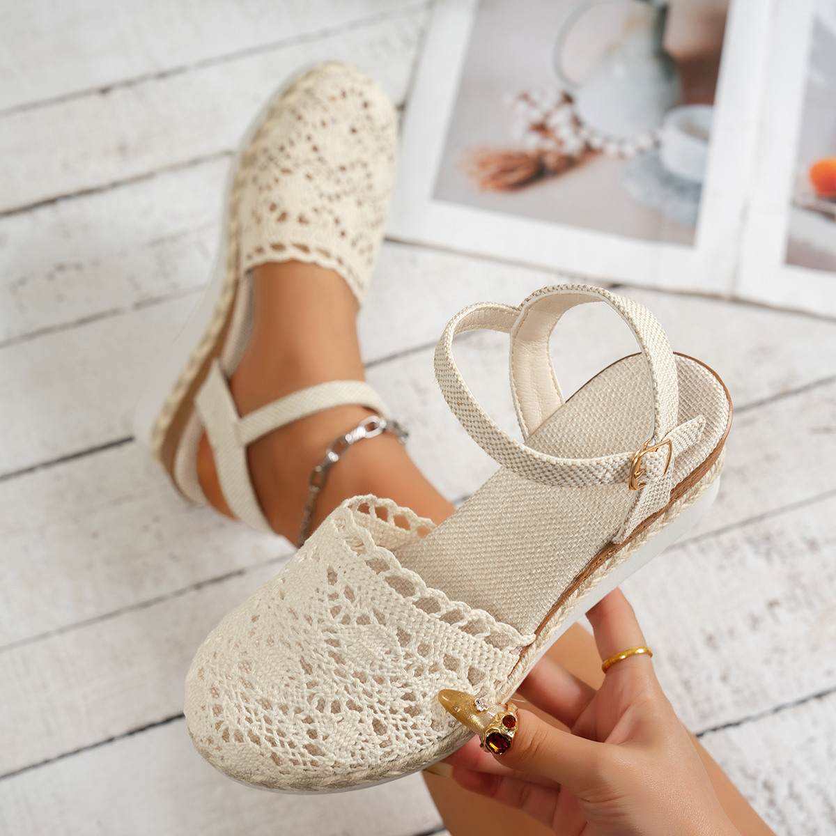 Women Wedge Sandals 2025 Summe – Espadrille Slip On recenzja i cena