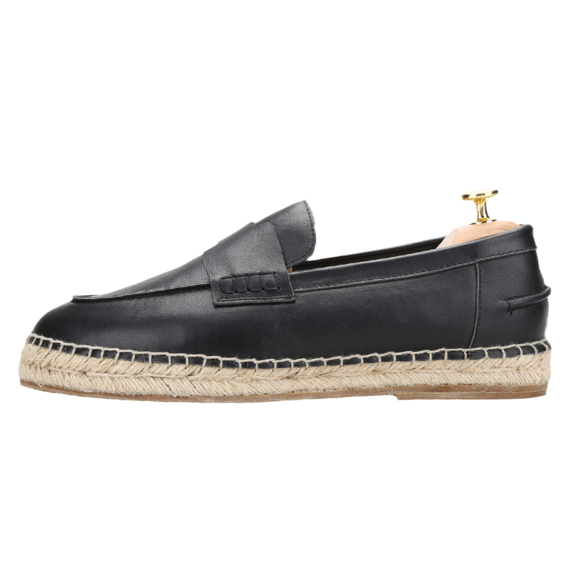 Piegitar Black Genuine Leather – Espadrille Slip On recenzja i cena