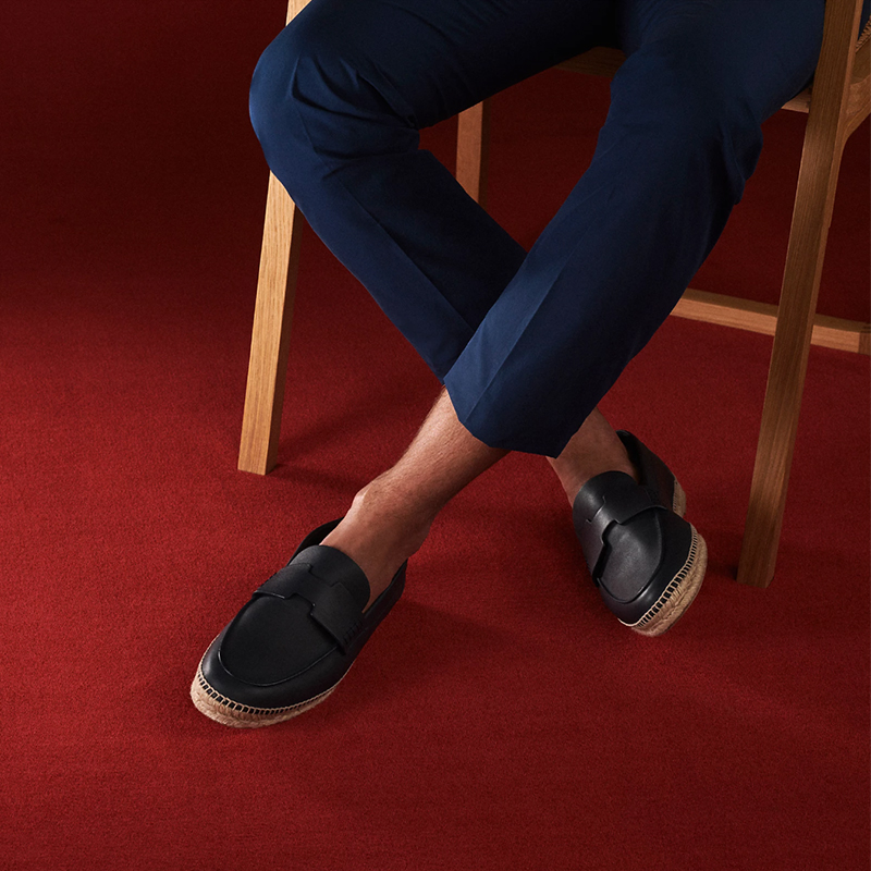 Piegitar Black Genuine Leather – Espadrille Slip On recenzja i cena
