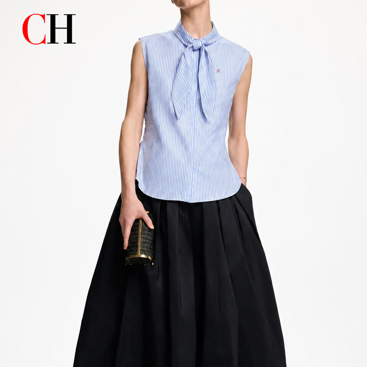CH Embroidered Sleeveless Shir – Shirt Camp Collar recenzja i cena