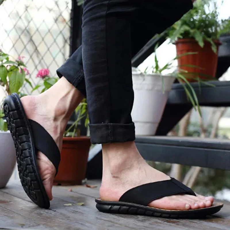 Summer Shoes Men Slippers Genu – Flip Flop Leather Men recenzja i cena