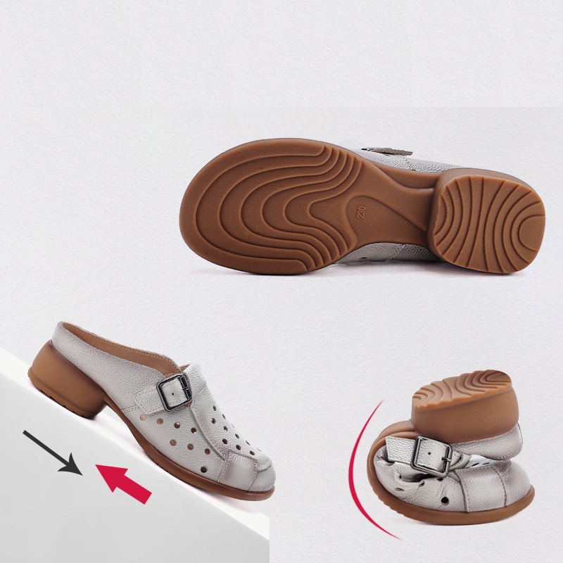 New Cow leather low heel sanda – Casual Sandal Leather recenzja i cena