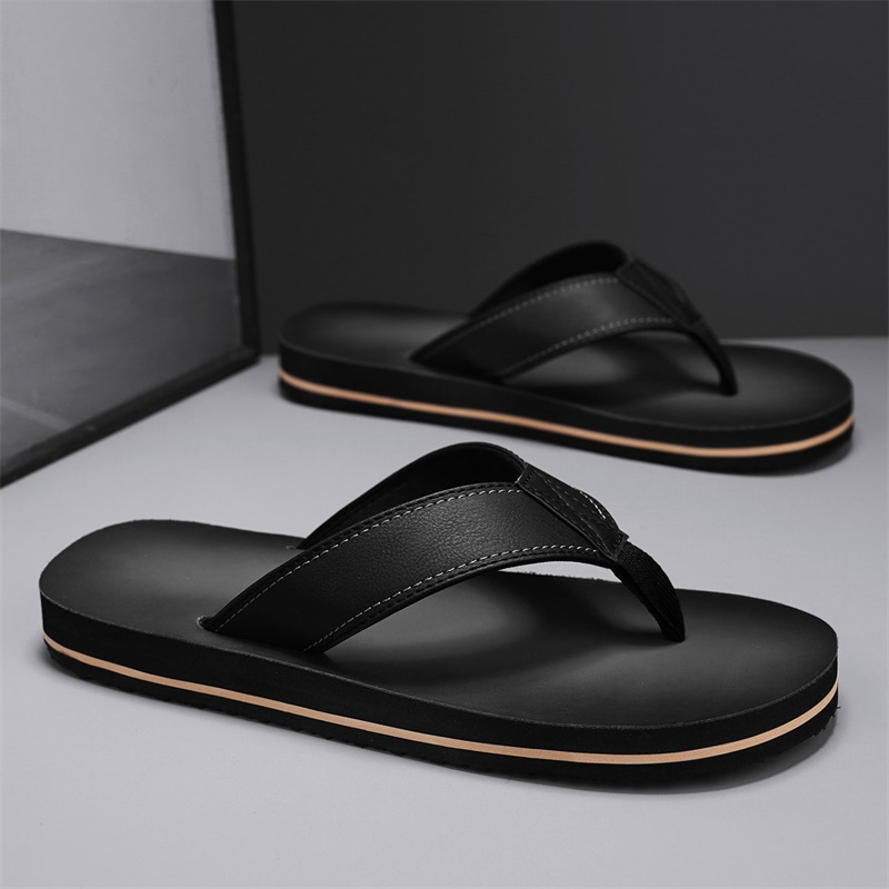 Men's Vintage Washed Faux Leat – Flip Flop Leather Men recenzja i cena