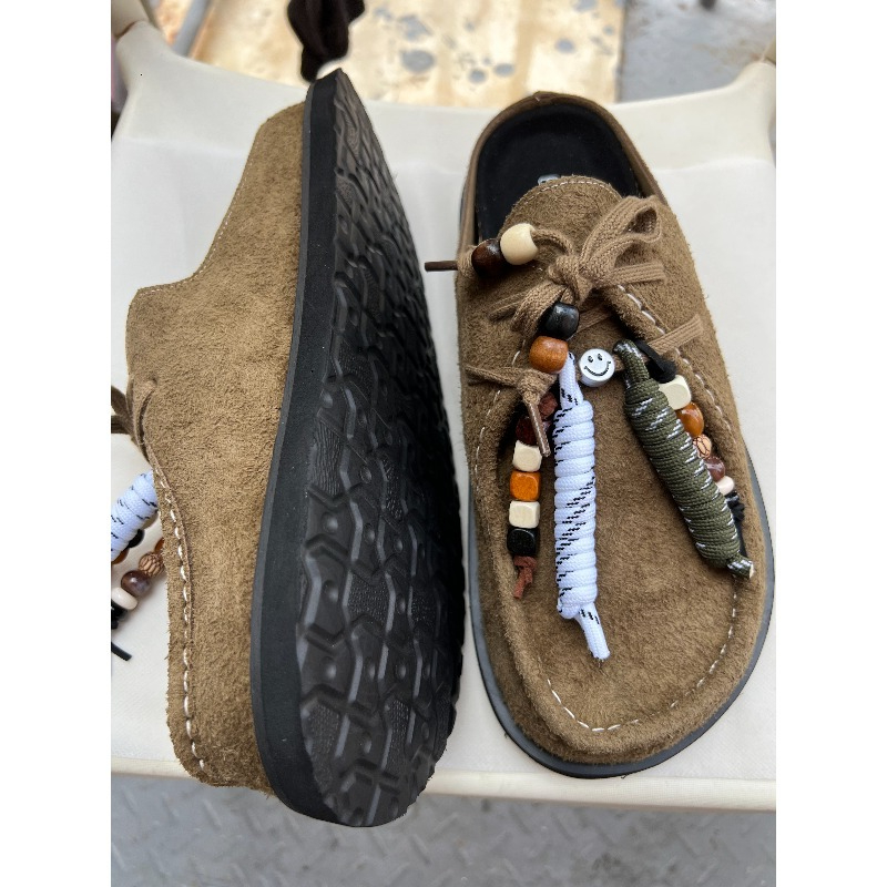 Women Men Clogs Cow Suede Leat – Flip Flop Leather Men recenzja i cena