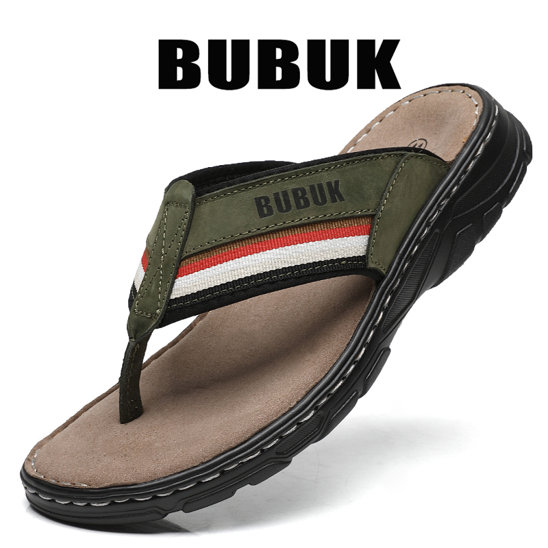 Bubuk Men's First-Layer Cowhid – Flip Flop Leather Men recenzja i cena