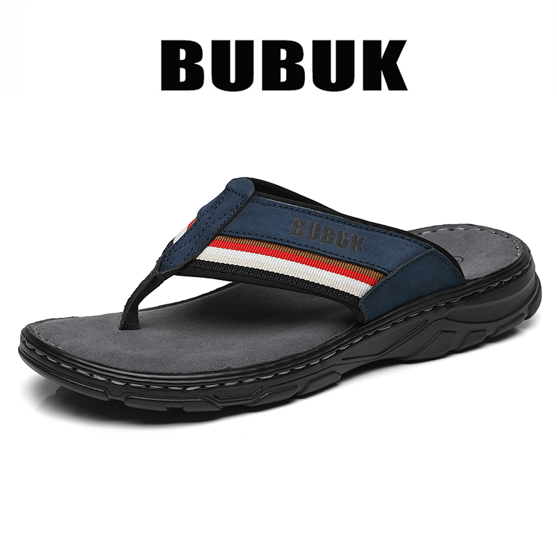 Bubuk Men's First-Layer Cowhid – Flip Flop Leather Men recenzja i cena