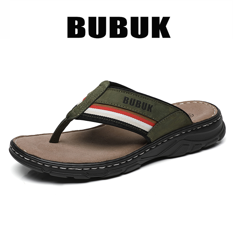 Bubuk Men's First-Layer Cowhid – Flip Flop Leather Men recenzja i cena