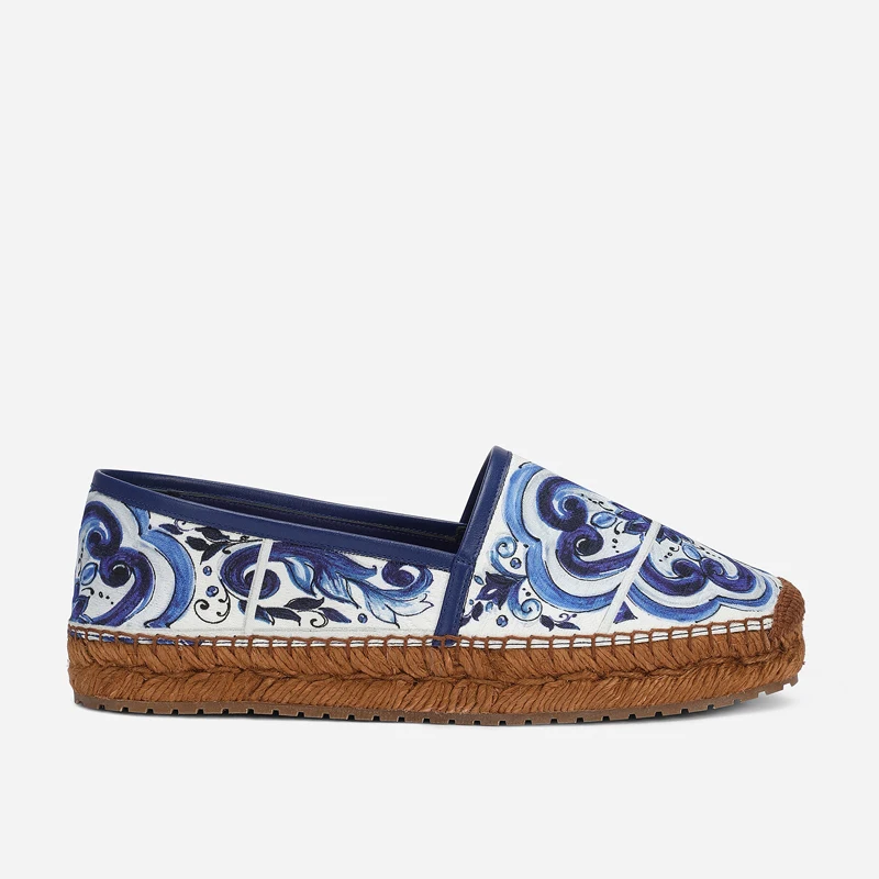 Leopard Pattern Woven Sole Fla – Espadrille Slip On recenzja i cena