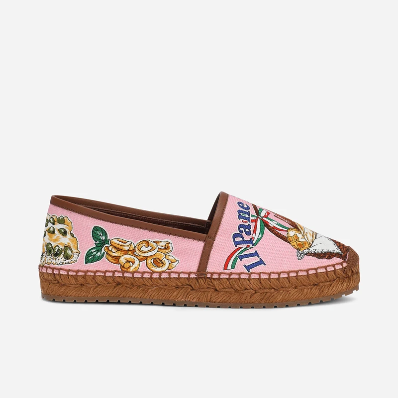 Leopard Pattern Woven Sole Fla – Espadrille Slip On recenzja i cena