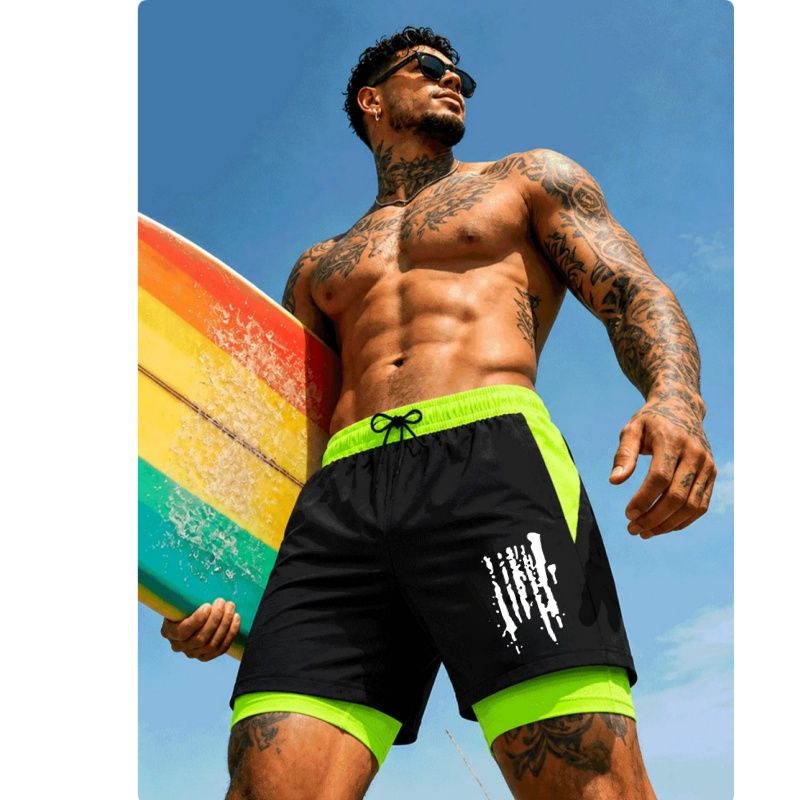 Men'S Two-In-One Double Layer  – Trunks Board Surf recenzja i cena