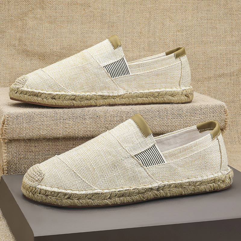 2025New Men Linen Casual Shoes – Espadrille Slip On recenzja i cena