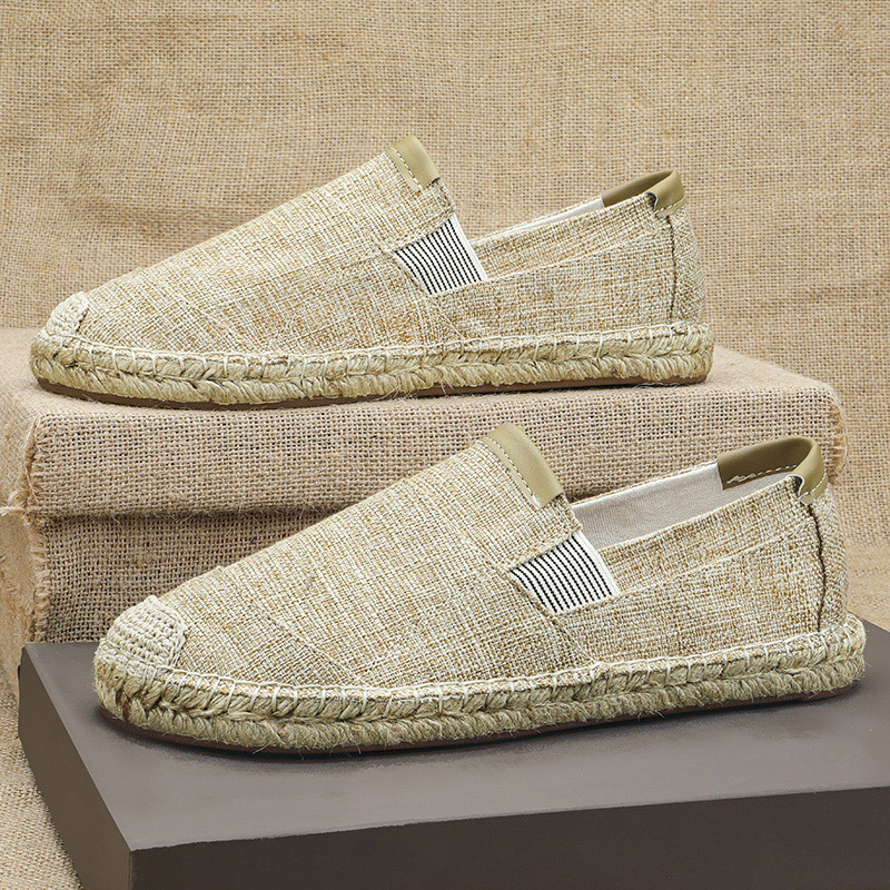 2025New Men Linen Casual Shoes – Espadrille Slip On recenzja i cena