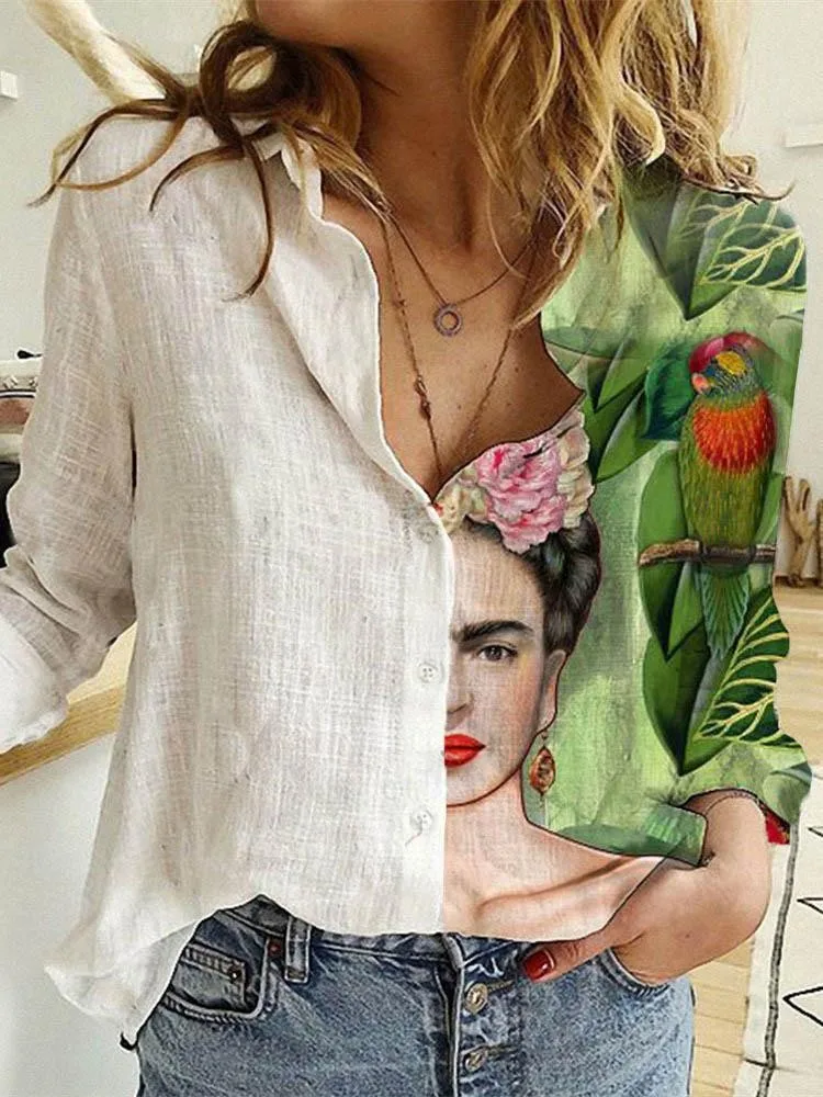Women Spring And Autumn Long S – Shirt Camp Collar recenzja i cena