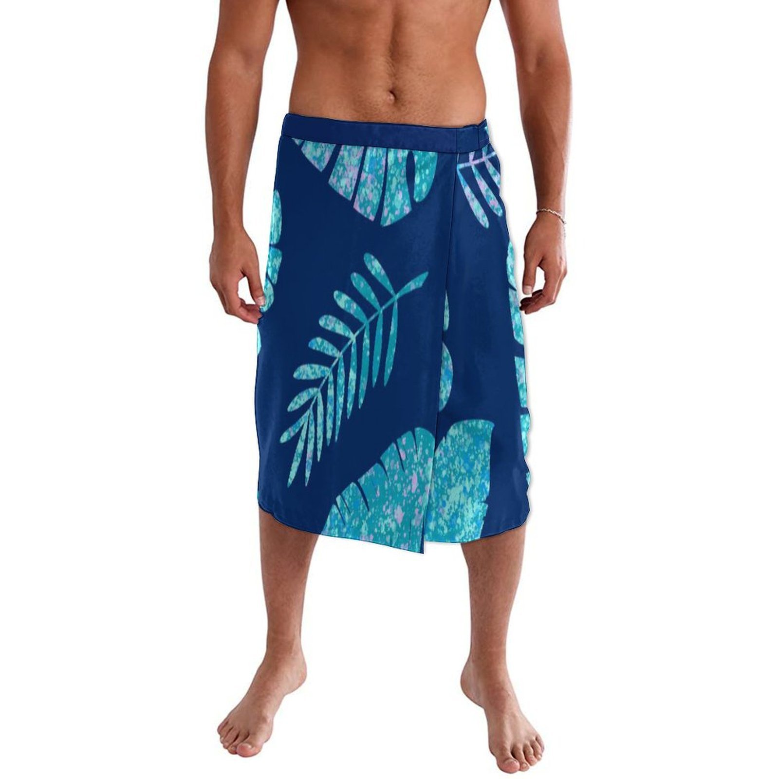 Blue Floral Polynesian Beach W – Sarong Men Wrap recenzja i cena